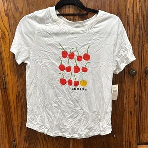 Anthropologie Cherry Print Top